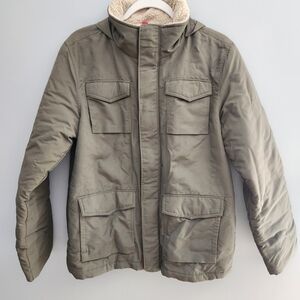 Kid's Land's End Winter Coat Grow-A-Longs Sherpa lined Jacket Size L 14-16